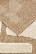 Tapis rustique avec motif en relief beige : PAL9491BLA PALMA