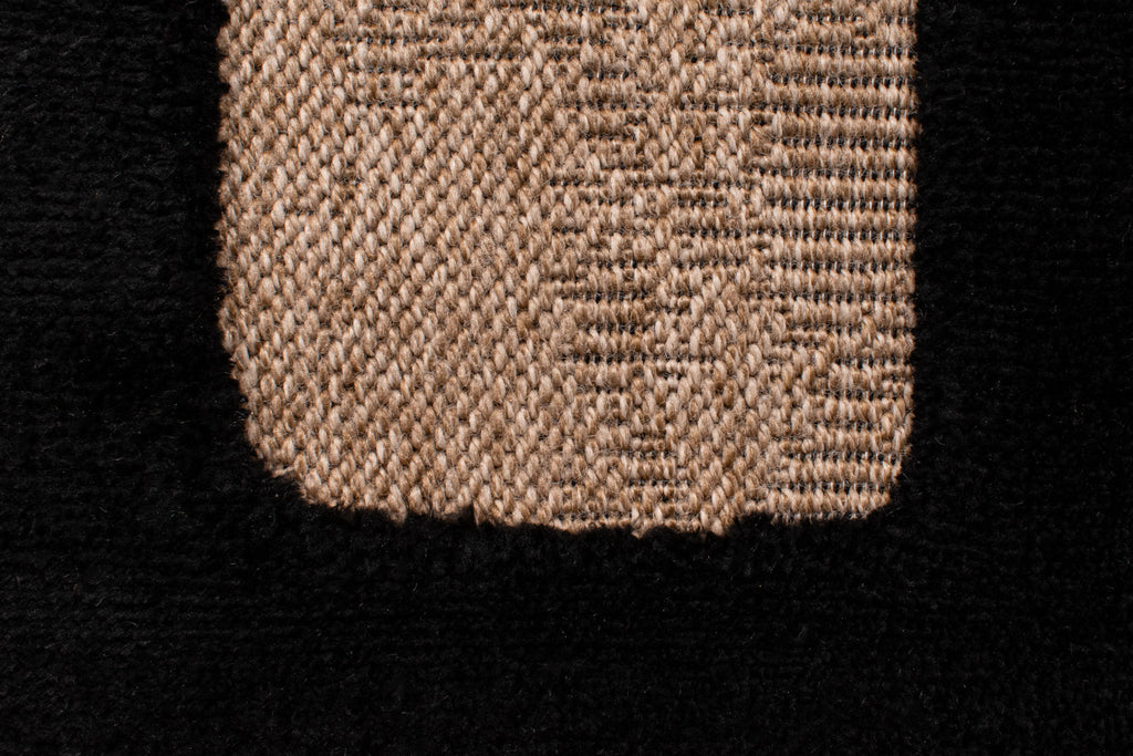 Tapis rustique avec motif noir : PAL9491NOI PALMA