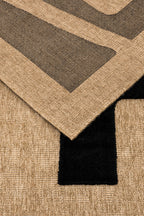 Tapis rustique avec motif noir : PAL9491NOI PALMA