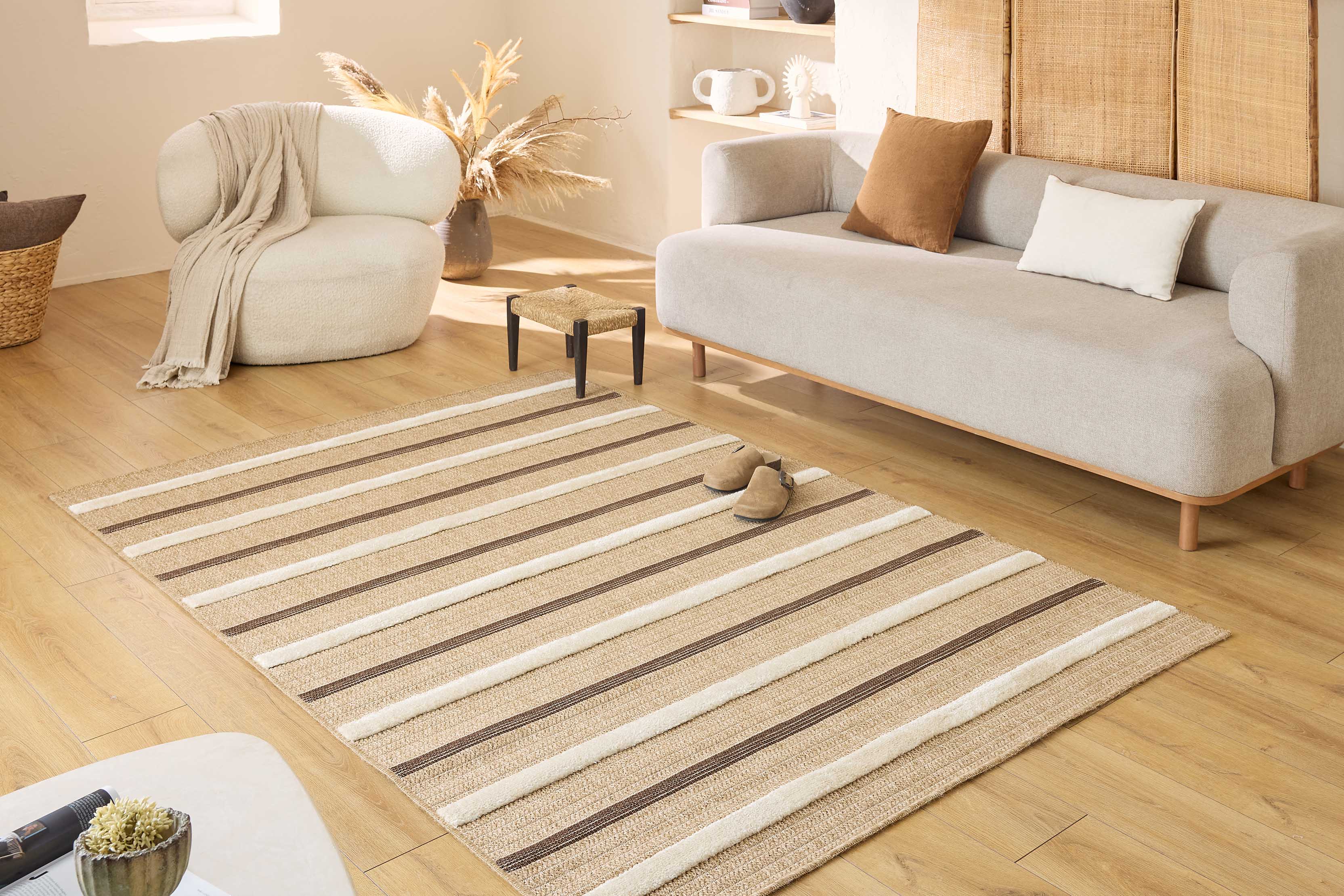 Tapis aspect jute - Palma - Motif de zèbre PALMA