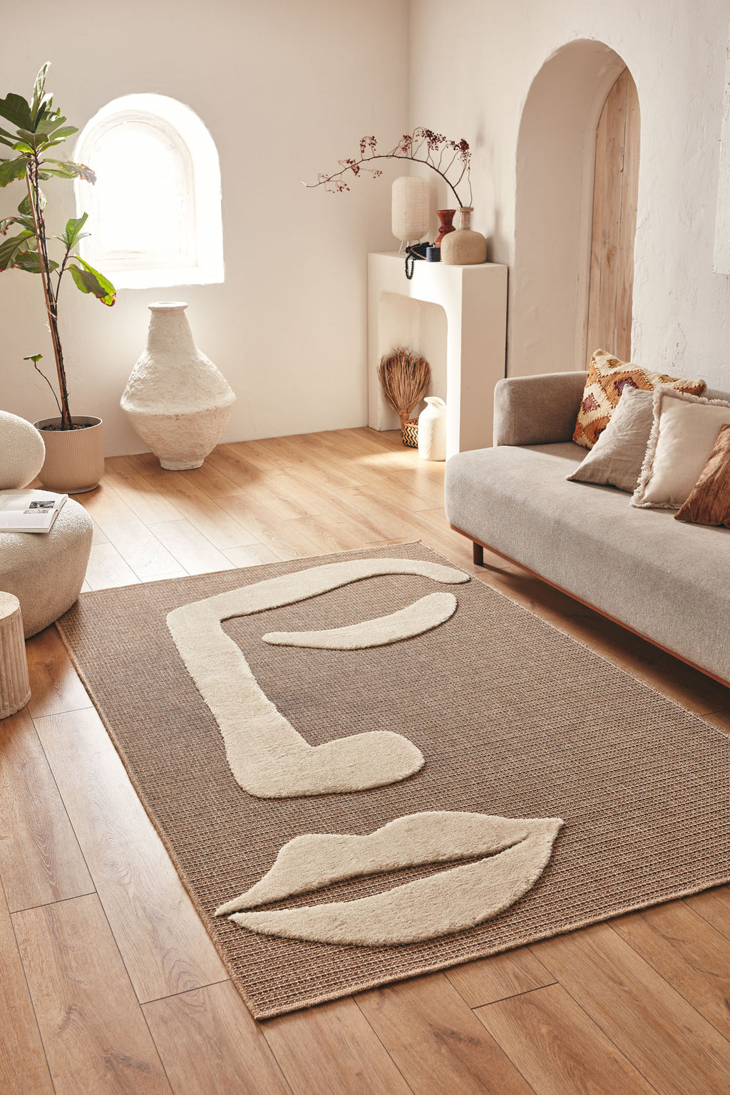 Tapis Palma 9493 blanc : PAL9493BLA PALMA