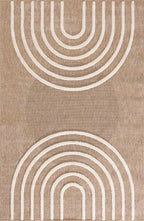 Tapis aspect jute - Palma - Motif en arc-de-cercle PALMA