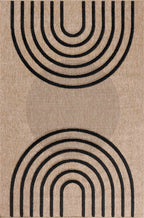Tapis aspect jute - Palma - Motif arc-de-cercle PALMA