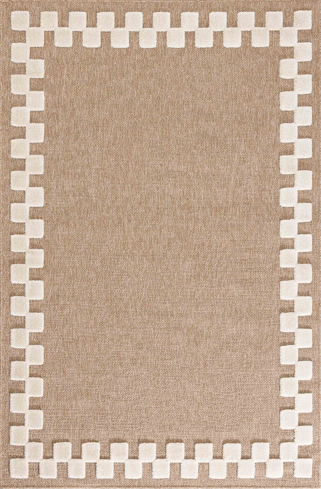 Tapis aspect jute - Palma - Motif bordure de damier (Copie) PALMA