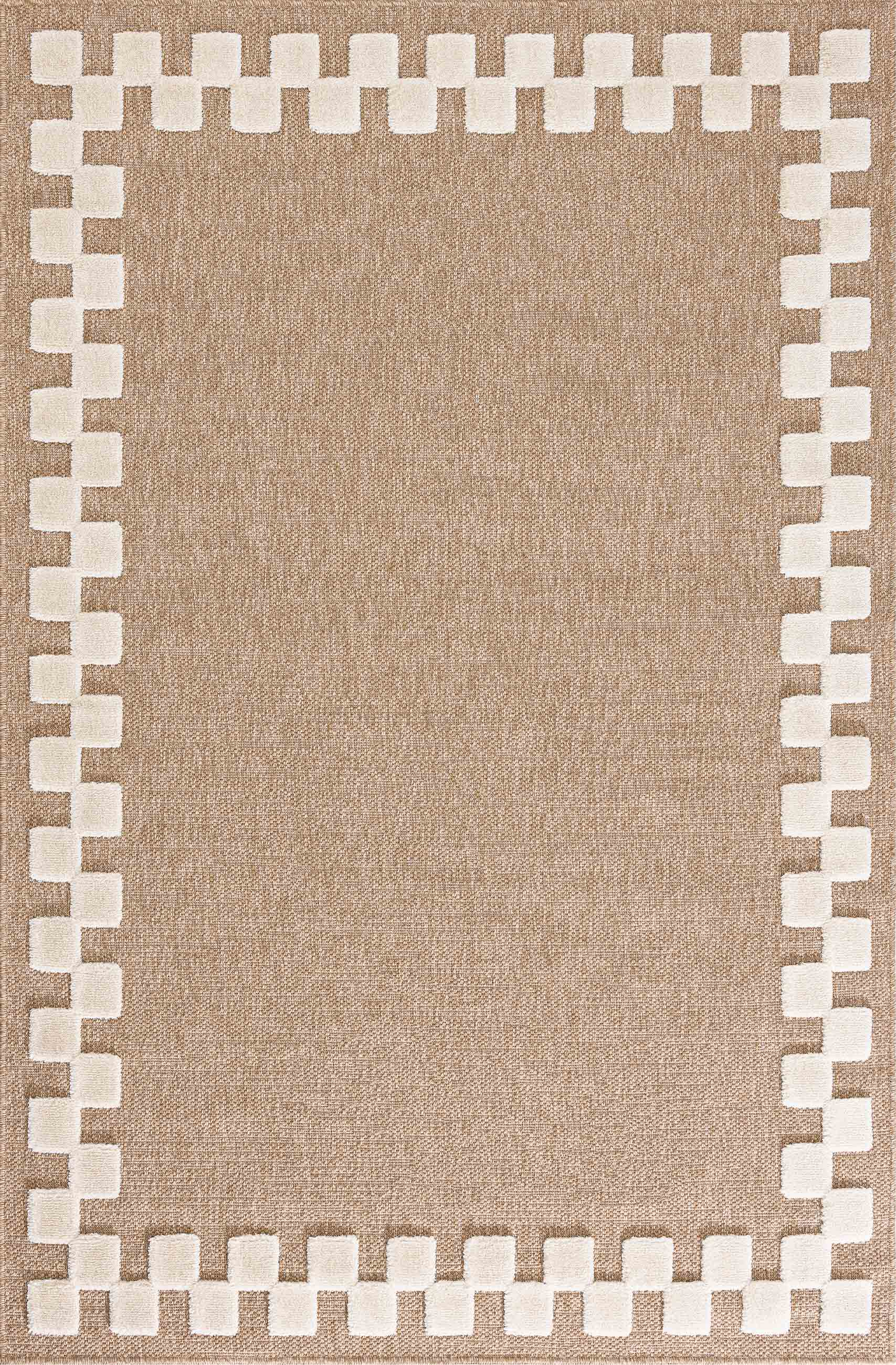 Tapis aspect jute - Palma - Motif bordure de damier (Copie) PALMA
