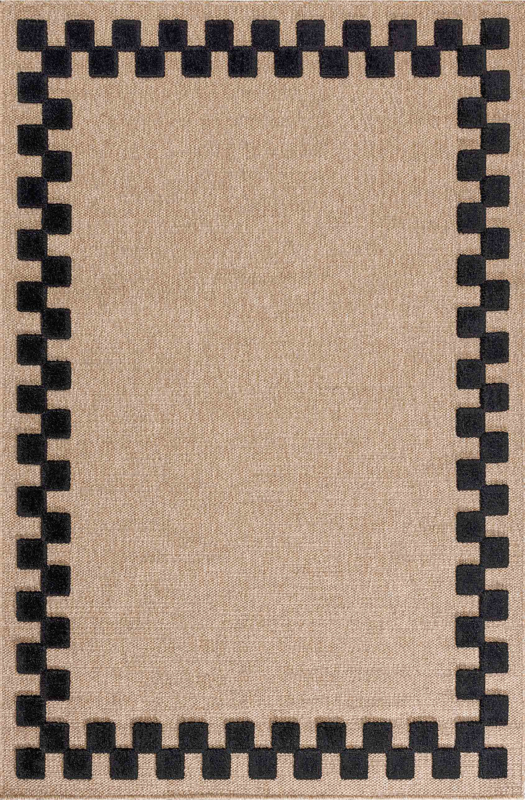 Tapis aspect jute motif abstrait doux  : PAL9489BLA (Copie) PALMA