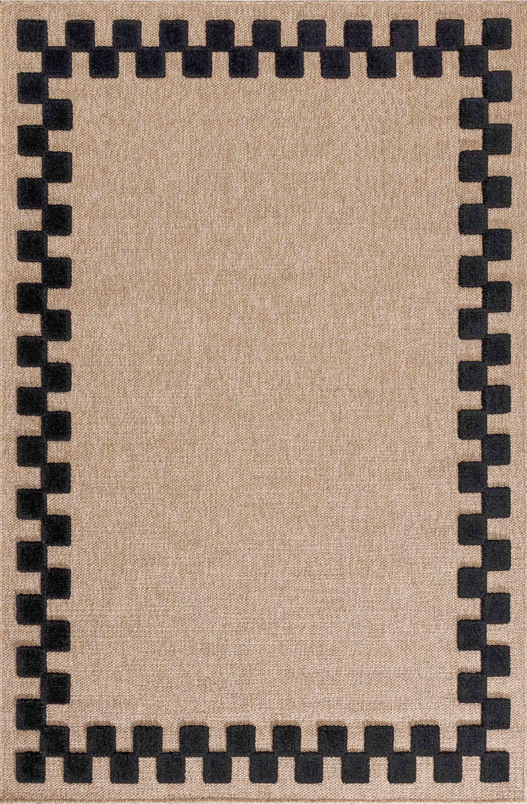Tapis aspect jute motif abstrait doux  : PAL9489BLA (Copie) PALMA