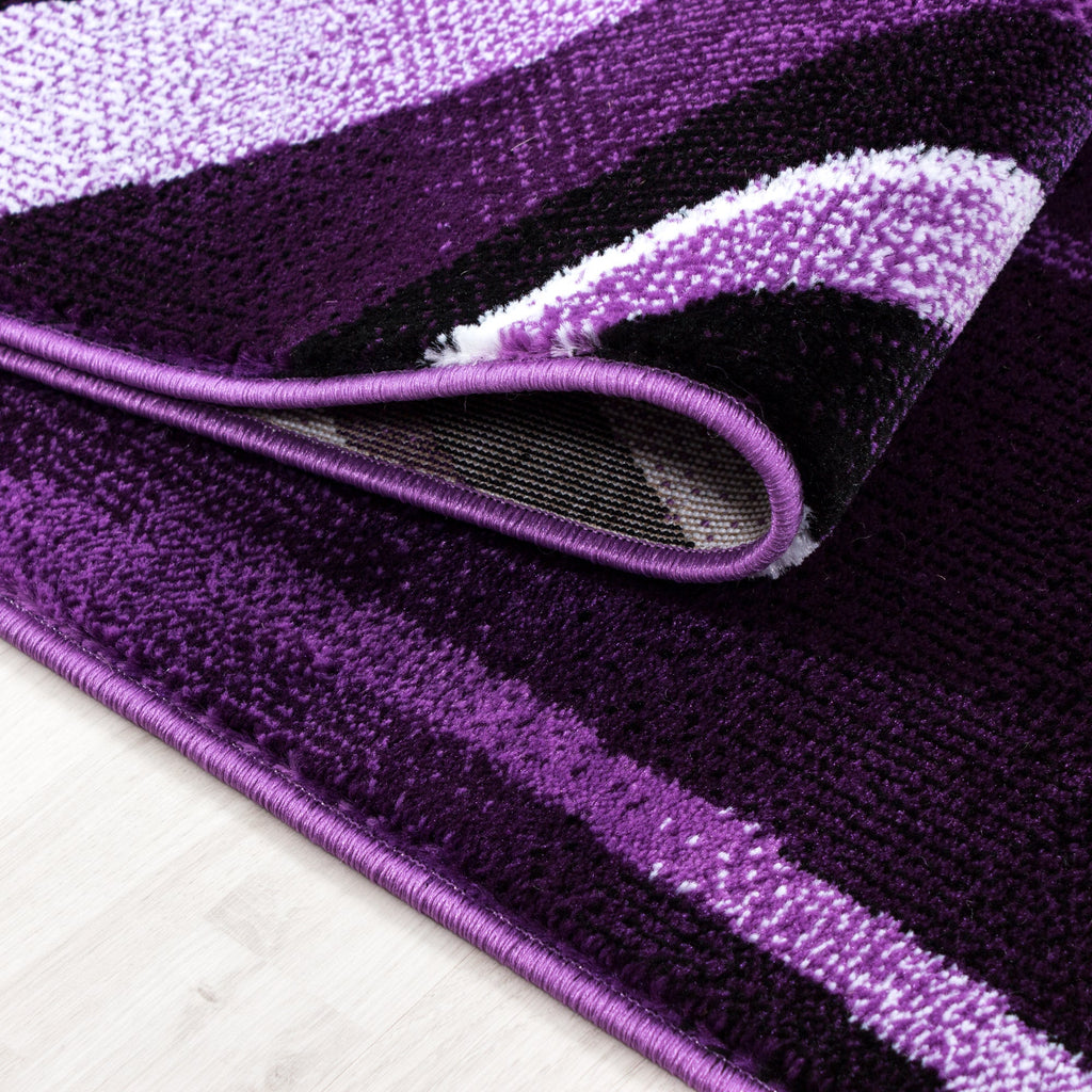 PARMA - Tapis à poils ras à motif graphique violet - PAR9210LIL PARMA