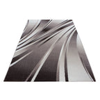 PARMA - Tapis à poils ras à motif graphique marron - PAR9210MAR PARMA