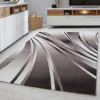 PARMA - Tapis à poils ras à motif graphique marron - PAR9210MAR PARMA