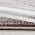 PARMA - Tapis à poils ras à motif graphique marron - PAR9210MAR PARMA