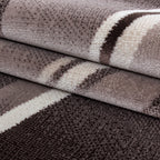 PARMA - Tapis à poils ras à motif graphique marron - PAR9210MAR PARMA