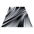 PARMA - Tapis à poils ras à motif graphique noir - PAR9210NOI PARMA