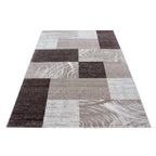 PARMA - Tapis à poils ras à motif géométrique marron - PAR9220MAR PARMA