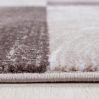 PARMA - Tapis à poils ras à motif géométrique marron - PAR9220MAR PARMA