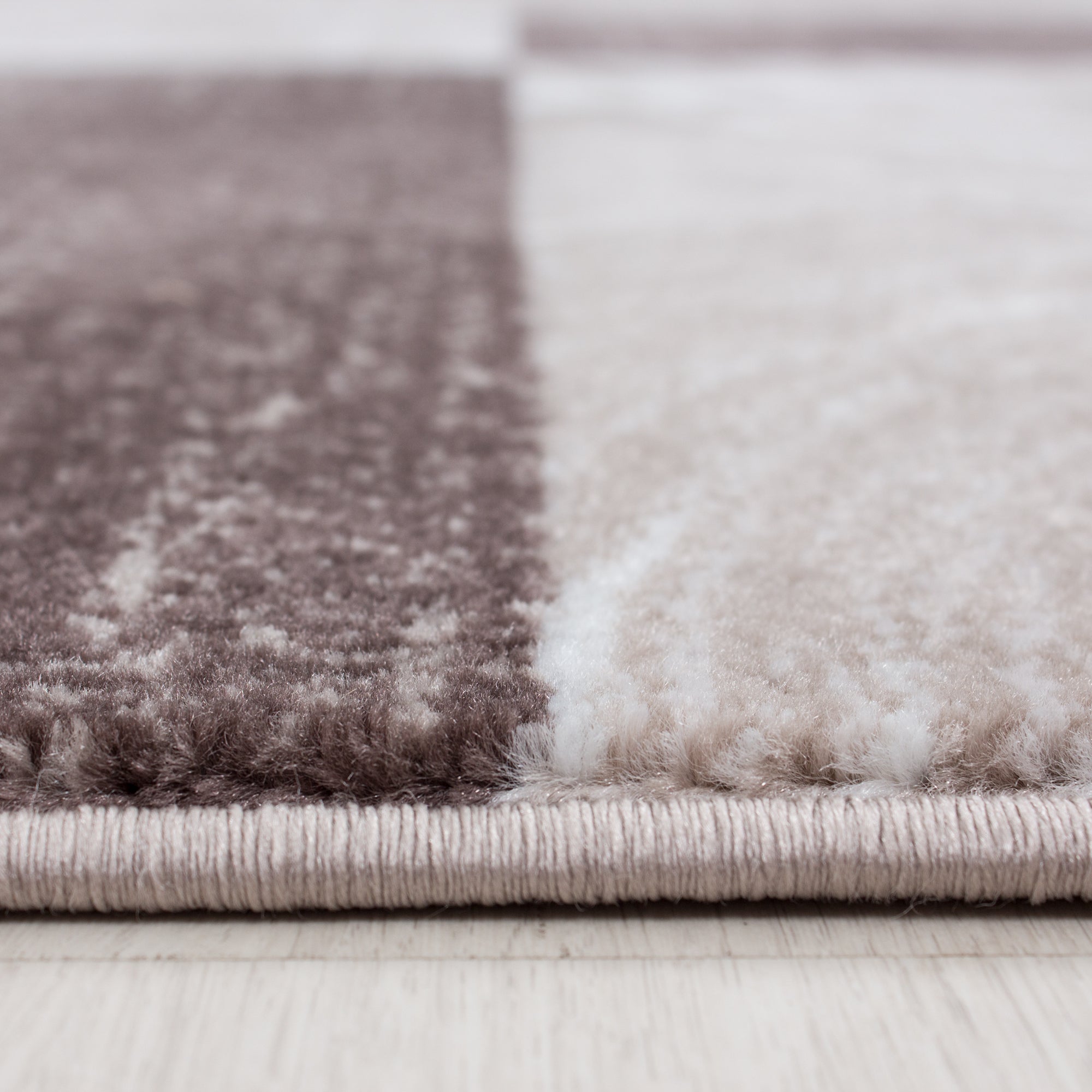 PARMA - Tapis à poils ras à motif géométrique marron - PAR9220MAR PARMA