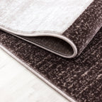 PARMA - Tapis à poils ras à motif géométrique marron - PAR9220MAR PARMA