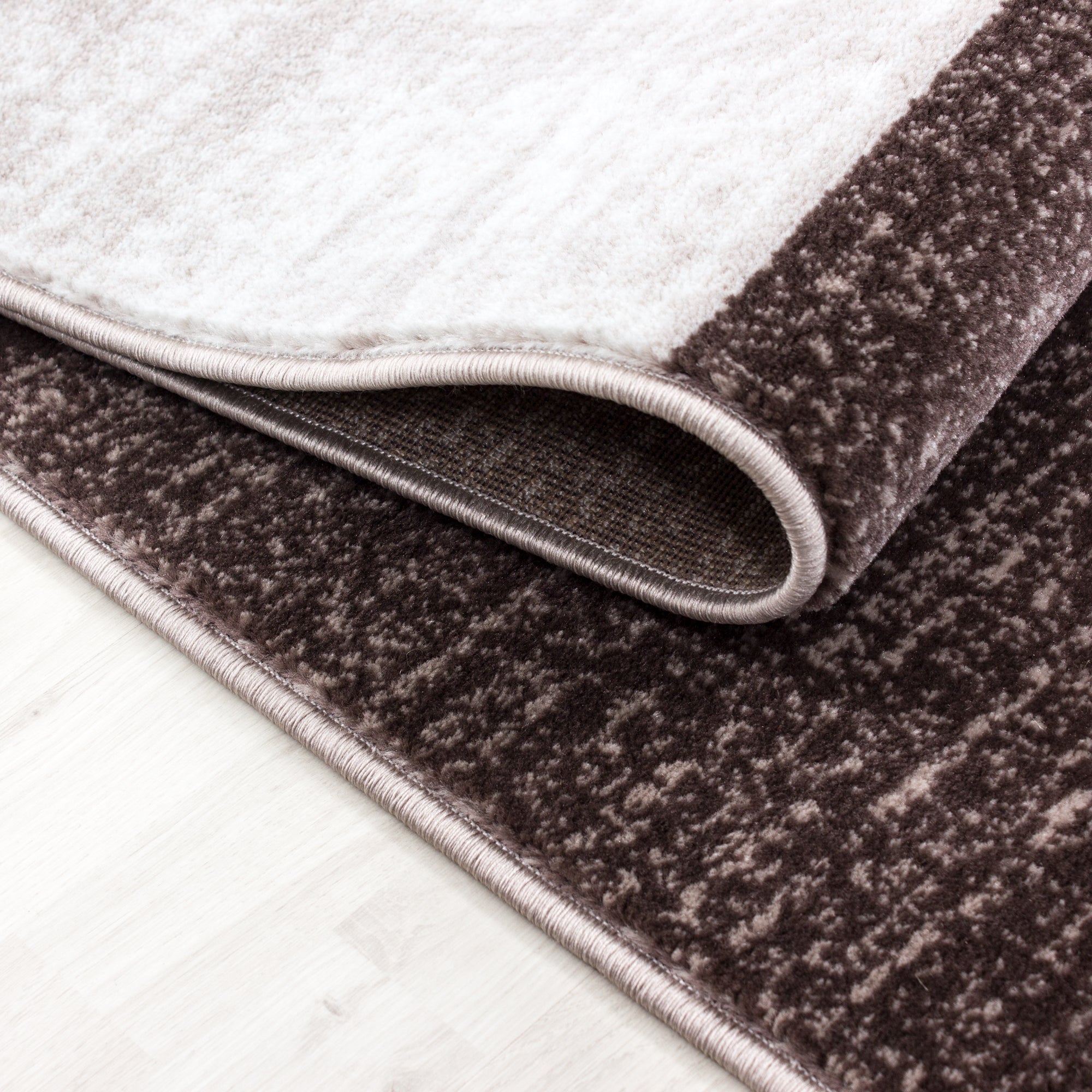 PARMA - Tapis à poils ras à motif géométrique marron - PAR9220MAR PARMA
