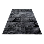 PARMA - Tapis à poils ras à motif noir - PAR9250NOI PARMA