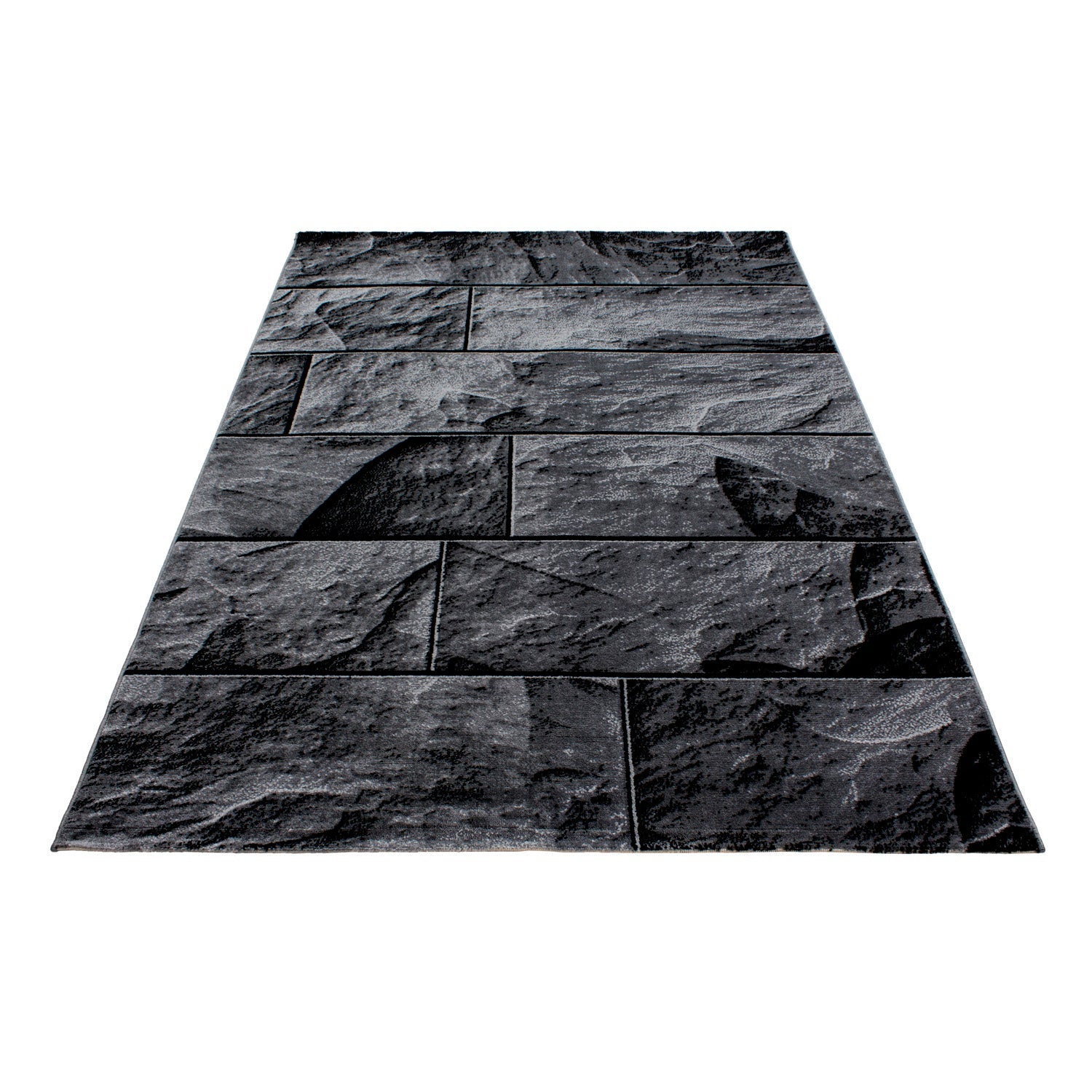PARMA - Tapis à poils ras à motif noir - PAR9250NOI PARMA