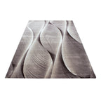 PARMA - Tapis à poils ras à motif artistique marron - PAR9310MAR PARMA