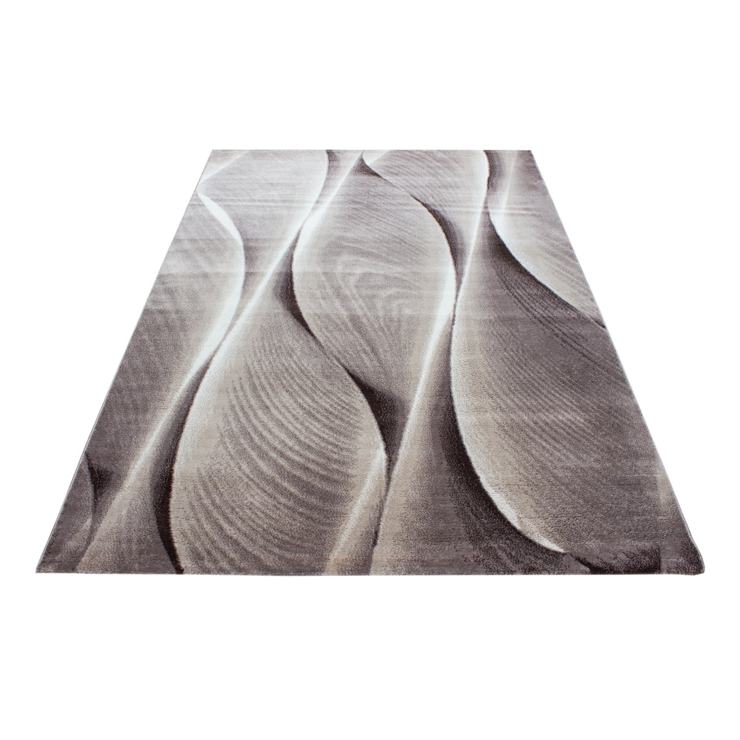 PARMA - Tapis à poils ras à motif artistique marron - PAR9310MAR PARMA