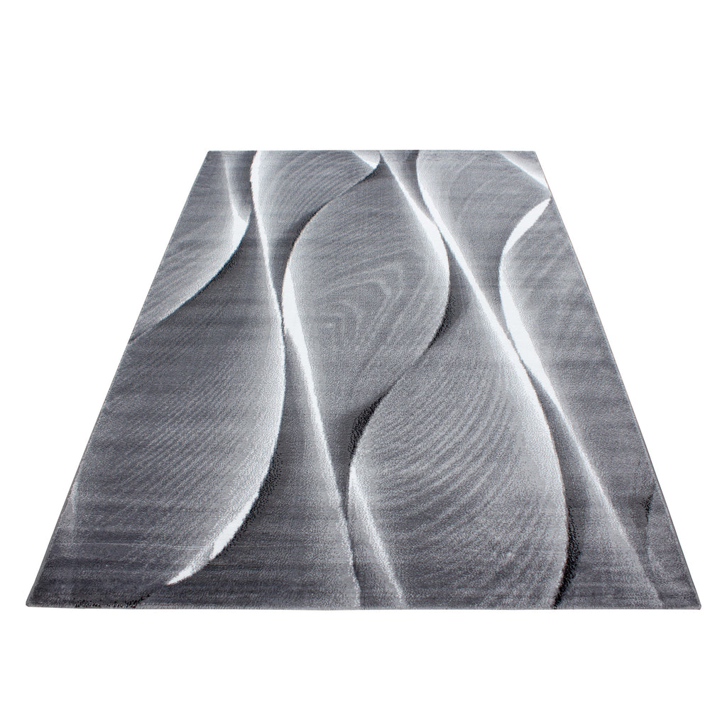 PARMA - Tapis à poils ras à motif artistique noir - PAR9310NOI PARMA