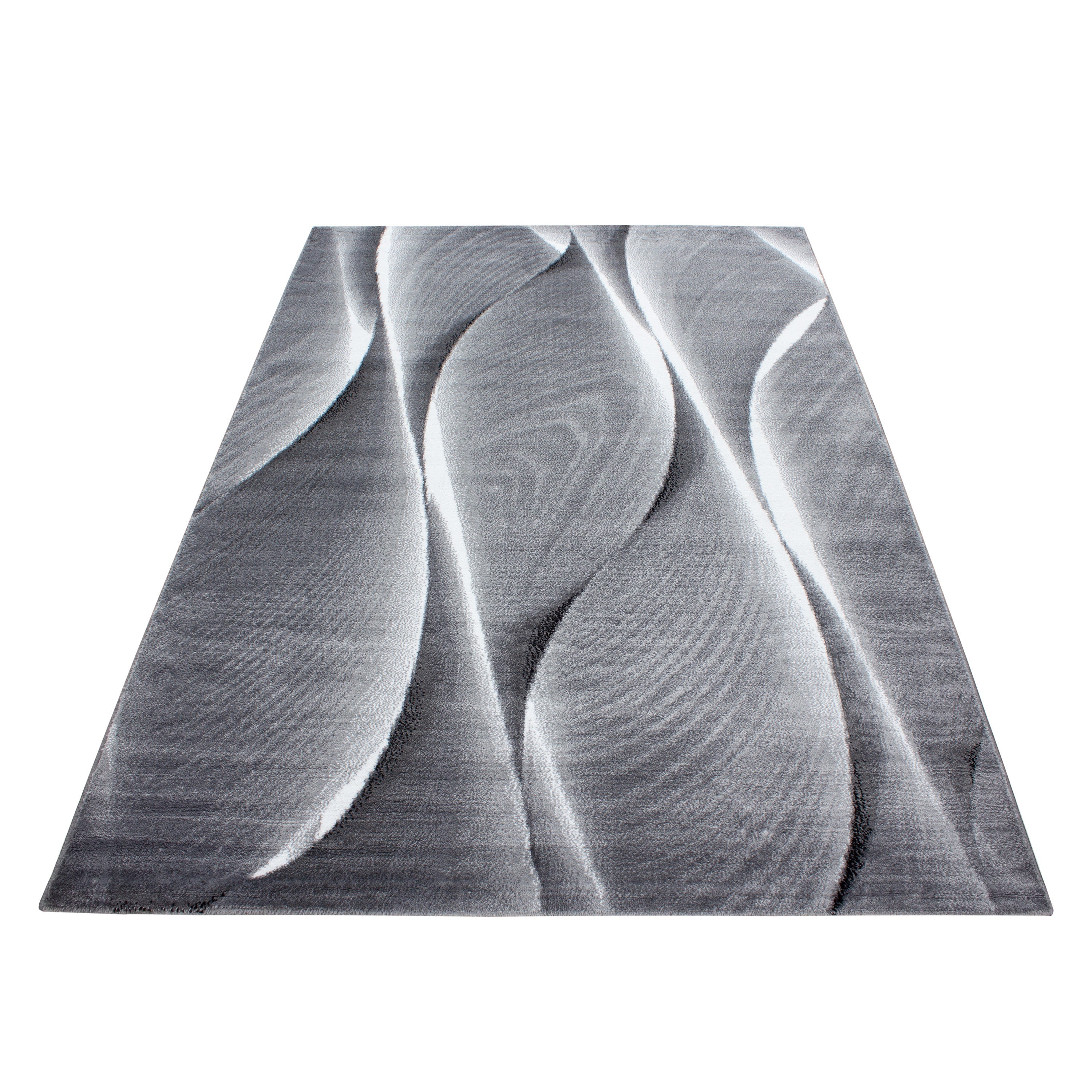 PARMA - Tapis à poils ras à motif artistique noir - PAR9310NOI PARMA