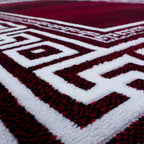 PARMA - Tapis à poils ras à motif rétro rouge - PAR9340ROU PARMA