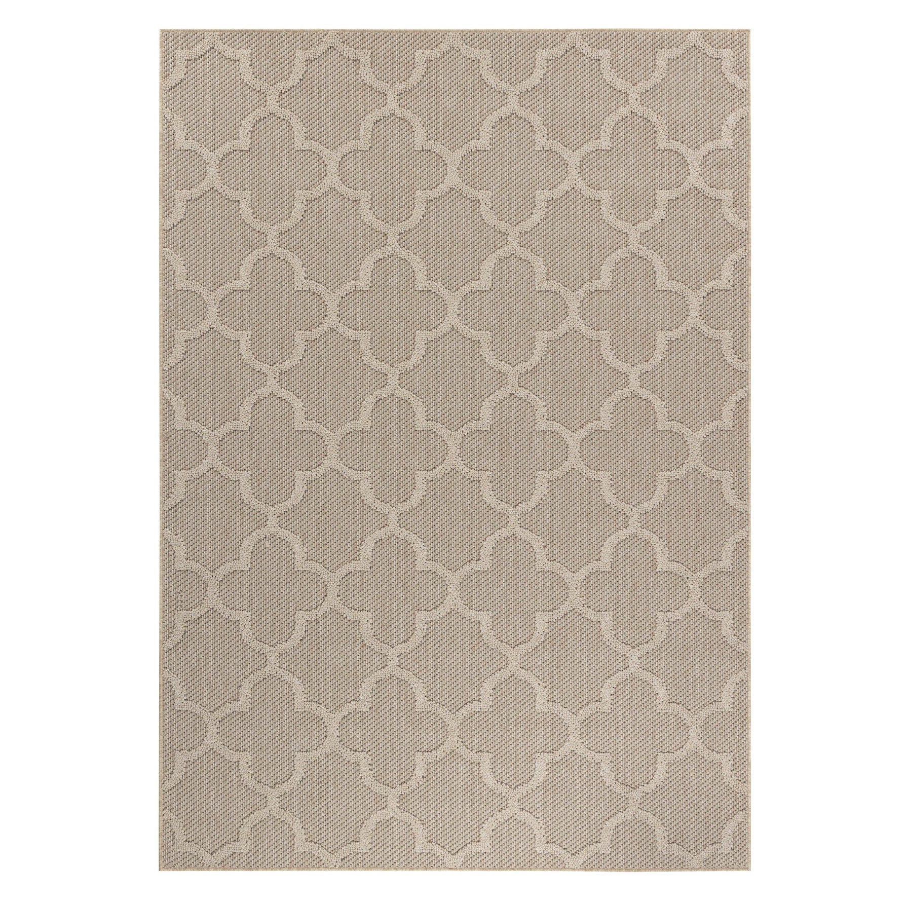 PATARA - Tapis intérieur/extérieur motif baroque beige - PAT4951BEI PATARA