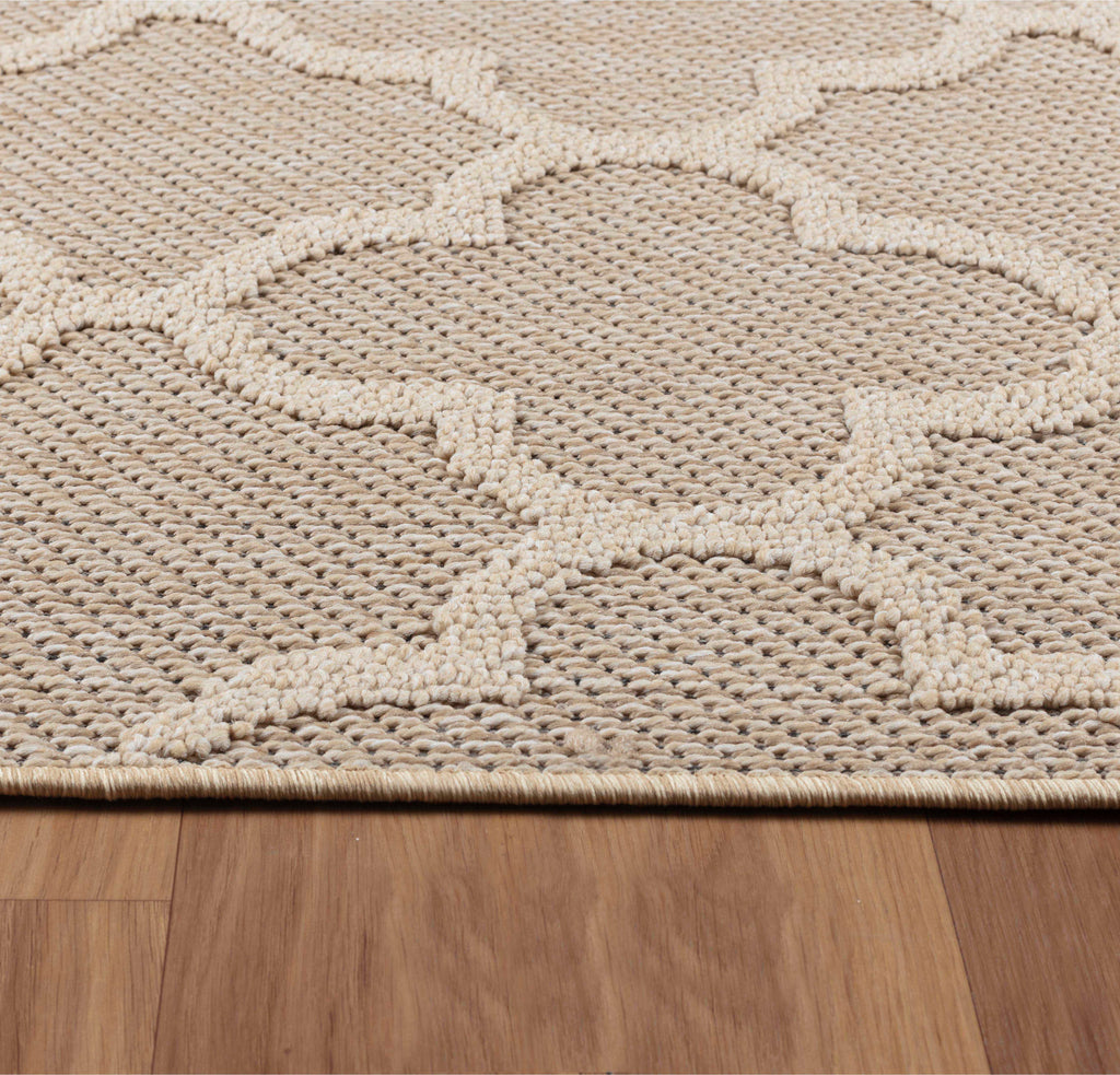 PATARA - Tapis intérieur/extérieur motif baroque beige - PAT4951BEI PATARA