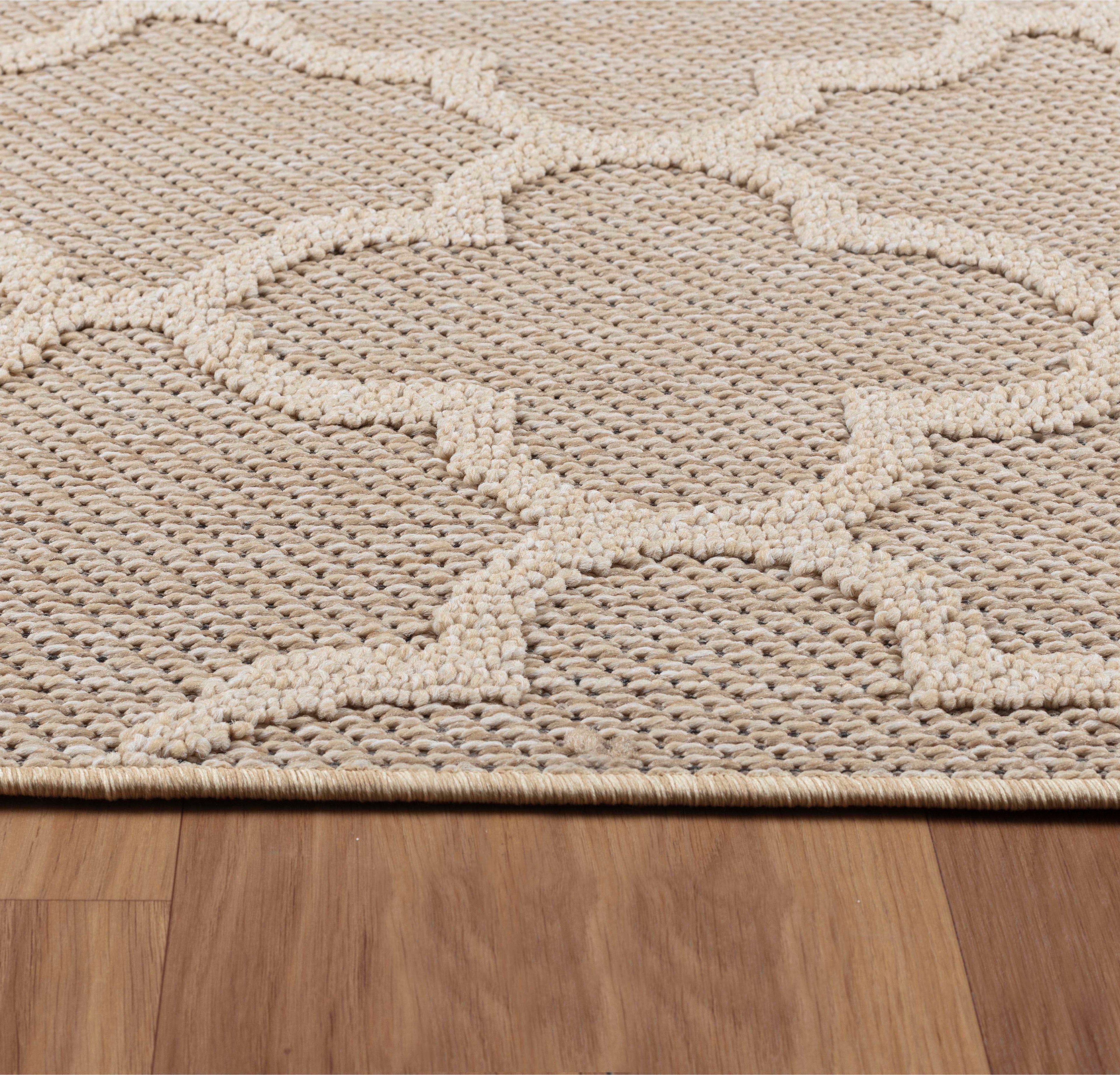 PATARA - Tapis intérieur/extérieur motif baroque beige - PAT4951BEI PATARA