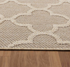 PATARA - Tapis intérieur/extérieur motif baroque beige - PAT4951BEI PATARA