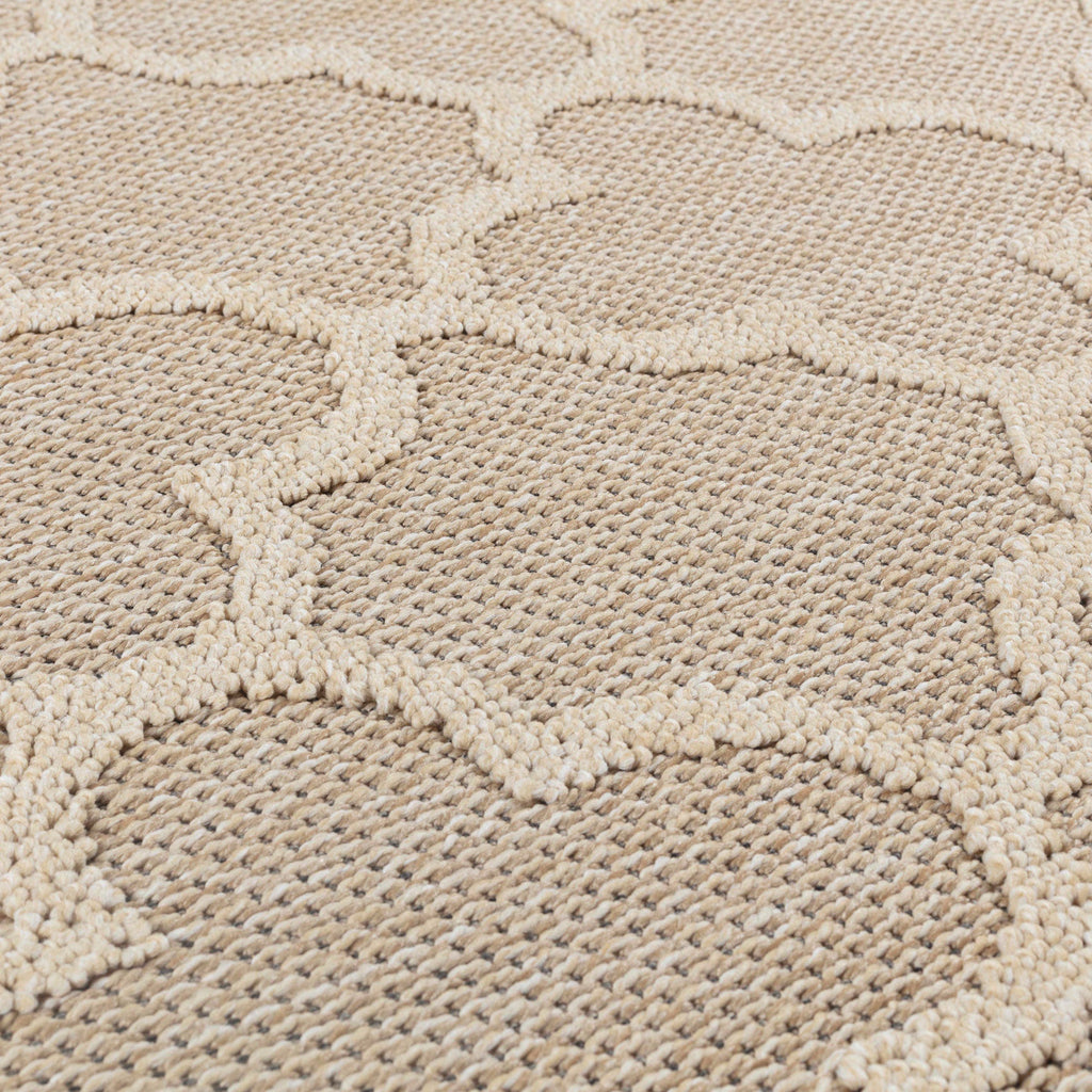 PATARA - Tapis intérieur/extérieur motif baroque beige - PAT4951BEI PATARA
