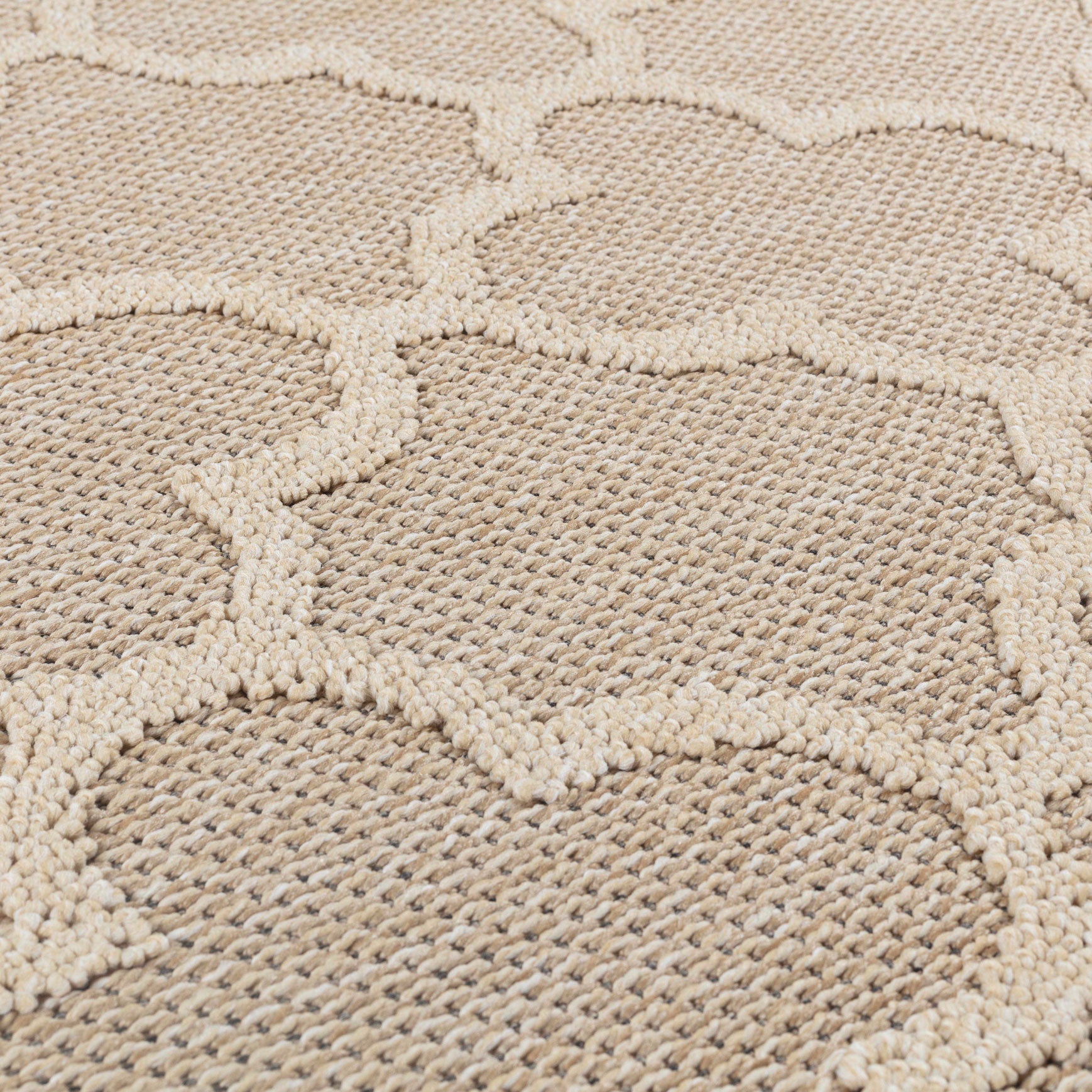 PATARA - Tapis intérieur/extérieur motif baroque beige - PAT4951BEI PATARA