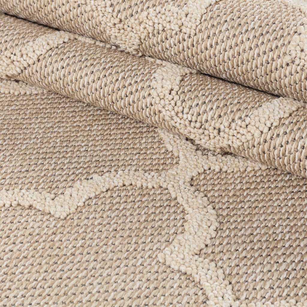 PATARA - Tapis intérieur/extérieur motif baroque beige - PAT4951BEI PATARA