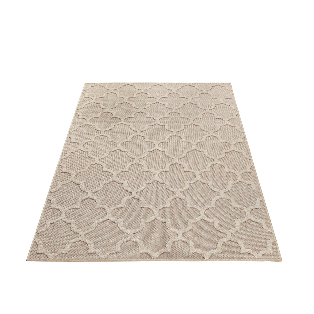 PATARA - Tapis intérieur/extérieur motif baroque beige - PAT4951BEI PATARA