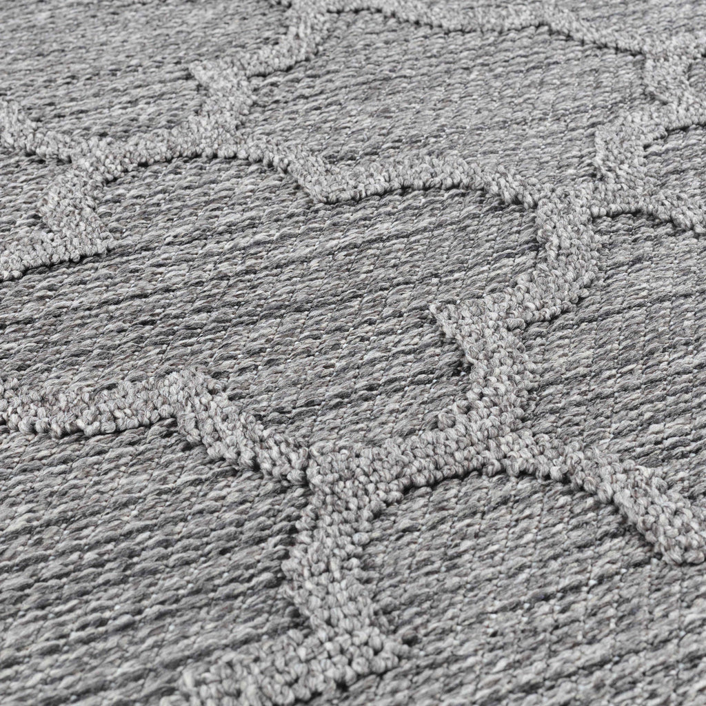 PATARA - Tapis intérieur/extérieur motif baroque gris - PAT4951GRI PATARA
