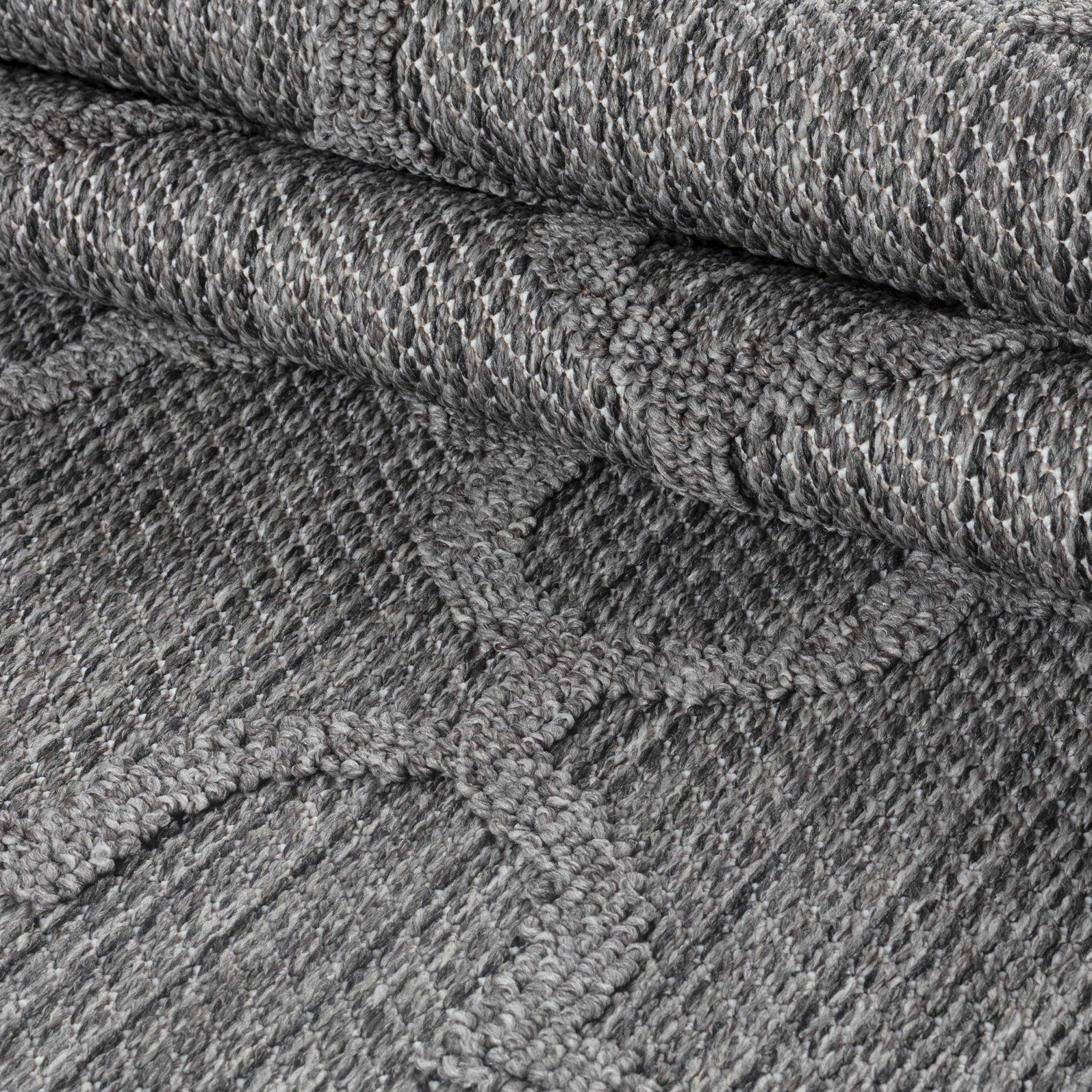 PATARA - Tapis intérieur/extérieur motif baroque gris - PAT4951GRI PATARA