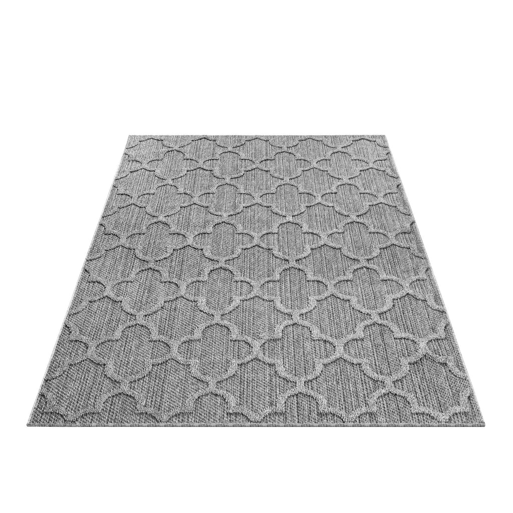 PATARA - Tapis intérieur/extérieur motif baroque gris - PAT4951GRI PATARA