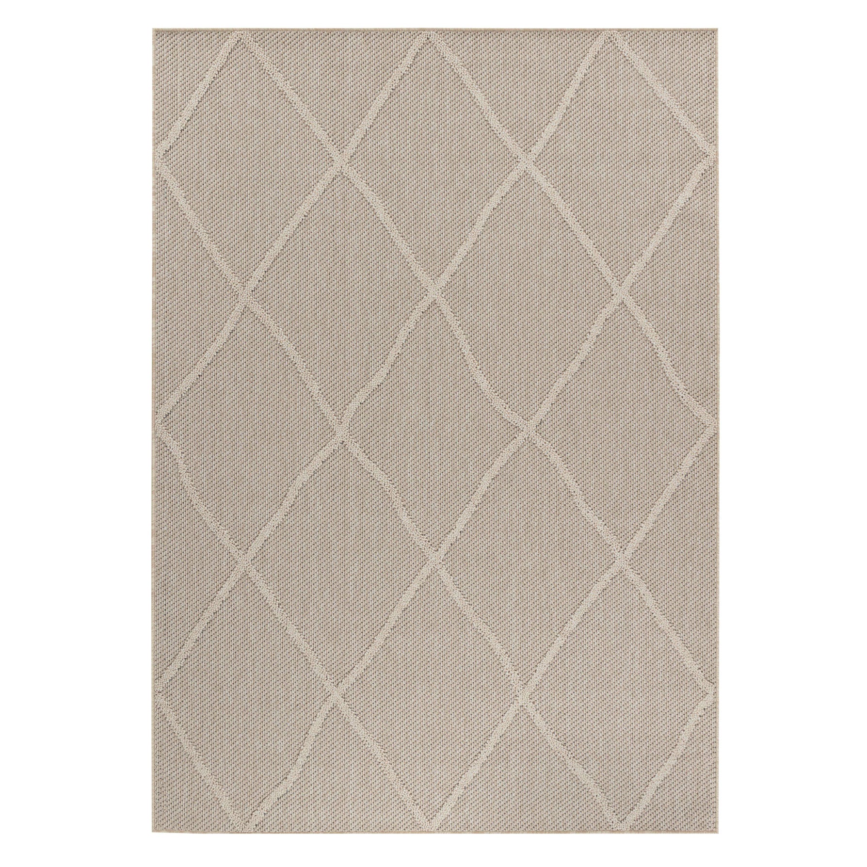 PATARA - Tapis intérieur/extérieur motif berbère beige - PAT4952BEI PATARA