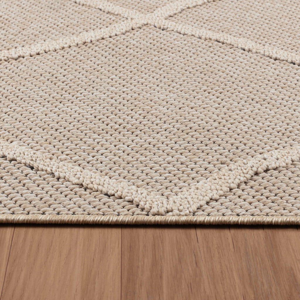 PATARA - Tapis intérieur/extérieur motif berbère beige - PAT4952BEI PATARA