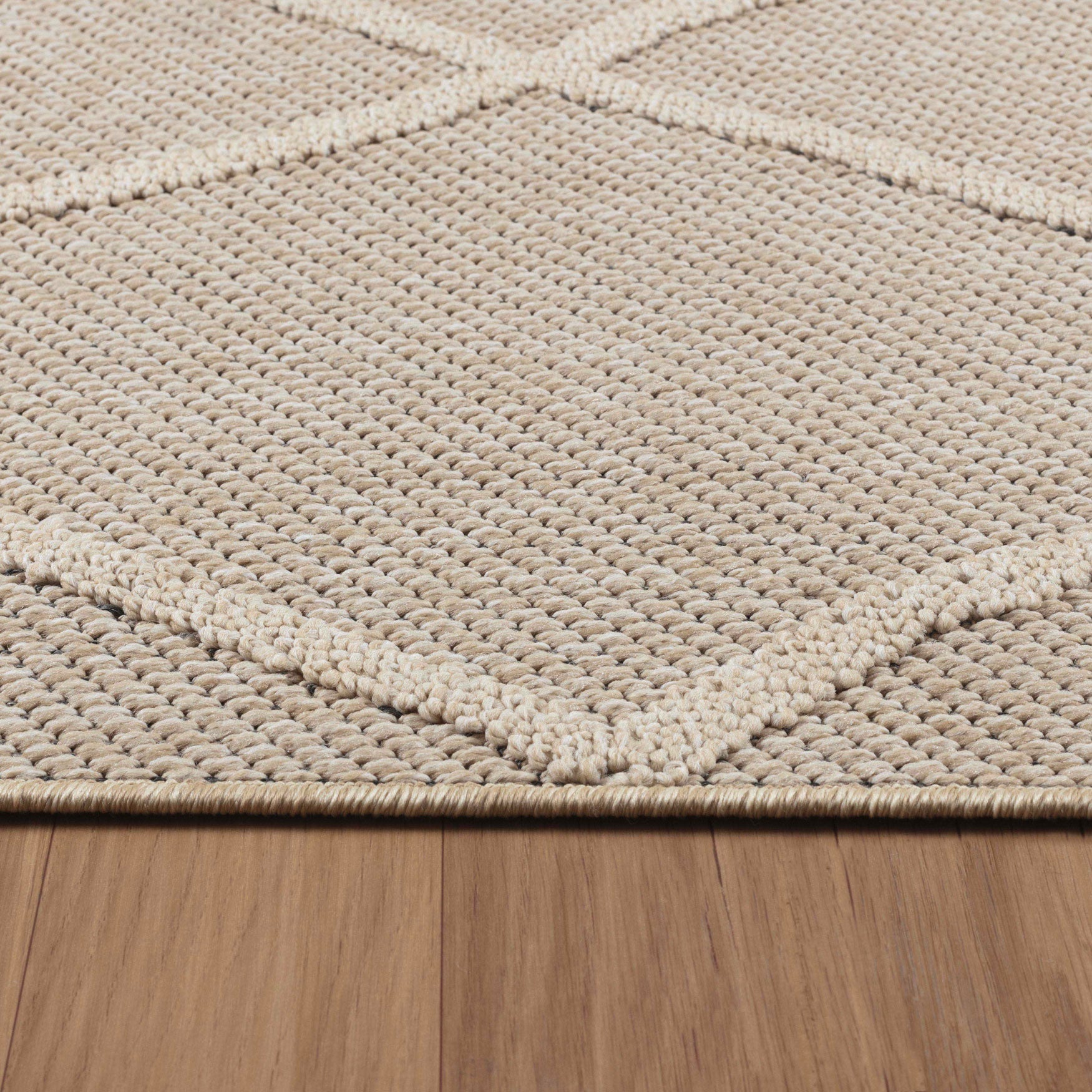 PATARA - Tapis intérieur/extérieur motif berbère beige - PAT4952BEI PATARA