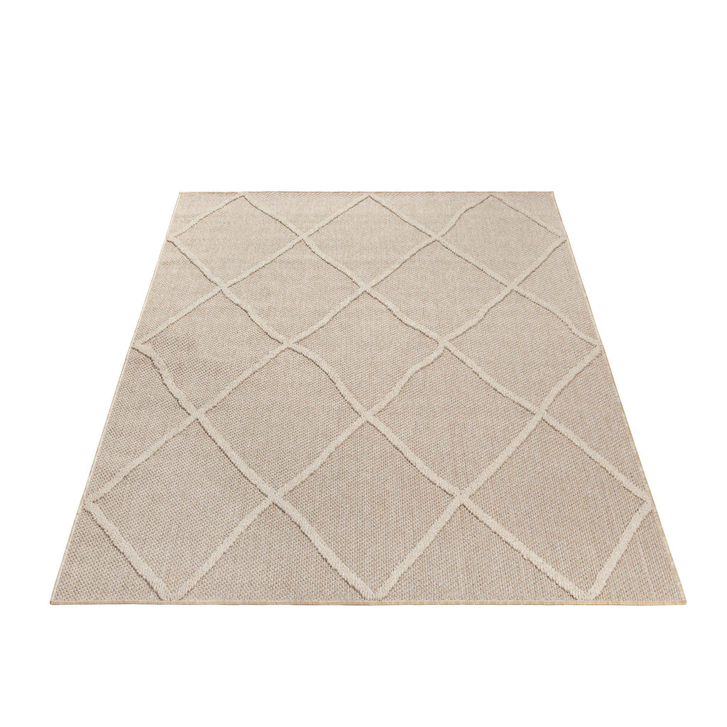 PATARA - Tapis intérieur/extérieur motif berbère beige - PAT4952BEI PATARA