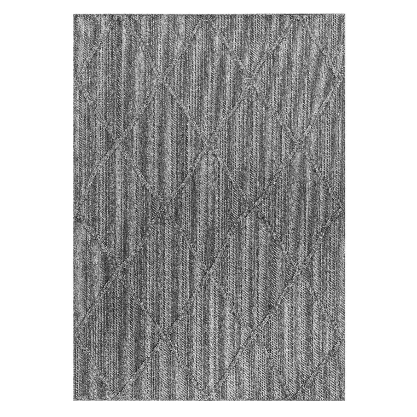 PATARA - Tapis intérieur/extérieur motif berbère gris - PAT4952GRI PATARA