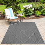 PATARA - Tapis intérieur/extérieur motif berbère gris - PAT4952GRI PATARA