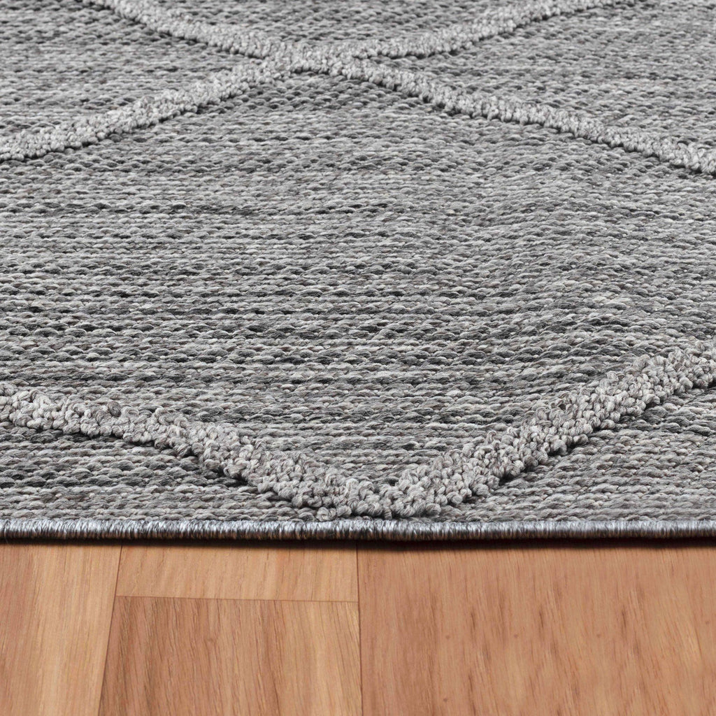PATARA - Tapis intérieur/extérieur motif berbère gris - PAT4952GRI PATARA