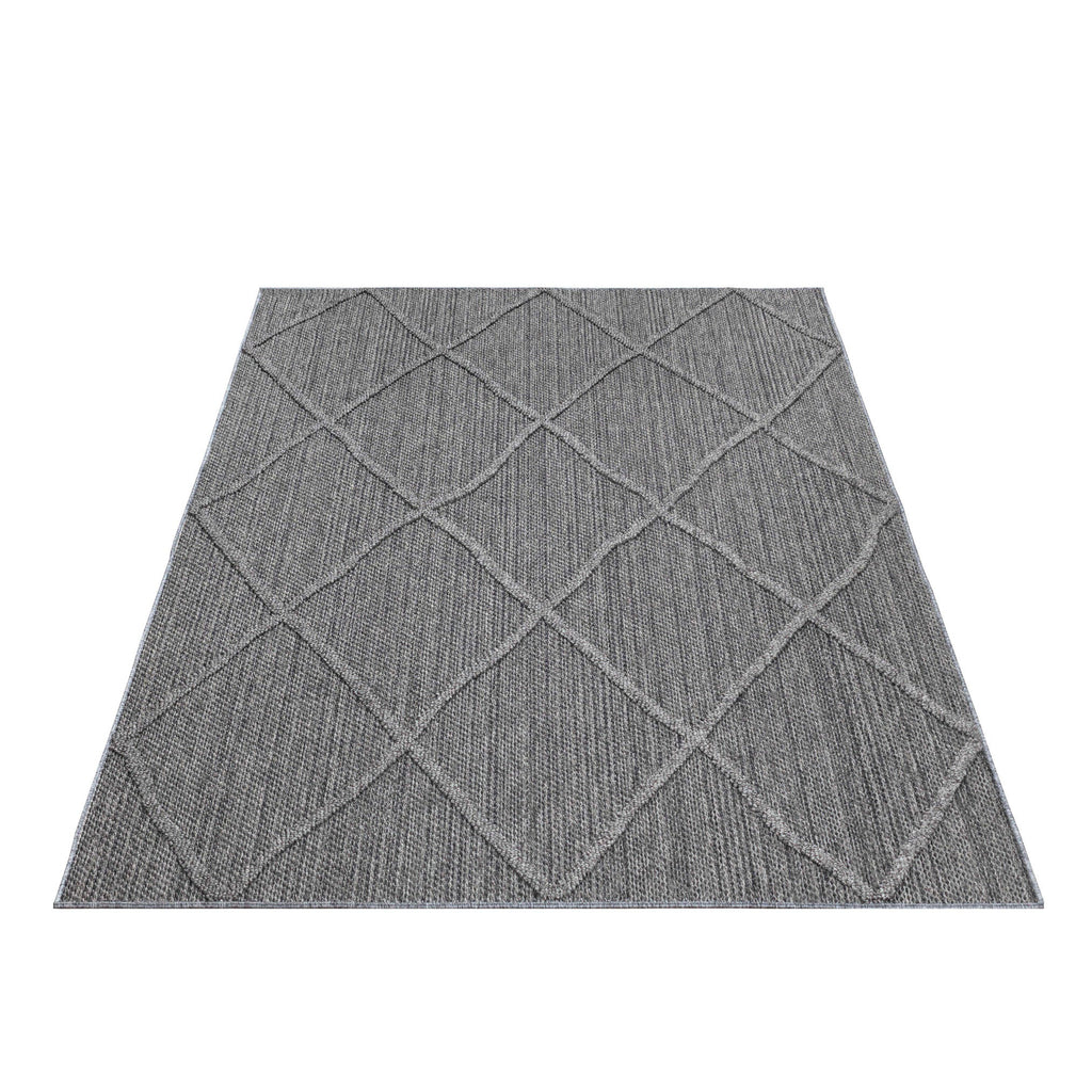 PATARA - Tapis intérieur/extérieur motif berbère gris - PAT4952GRI PATARA