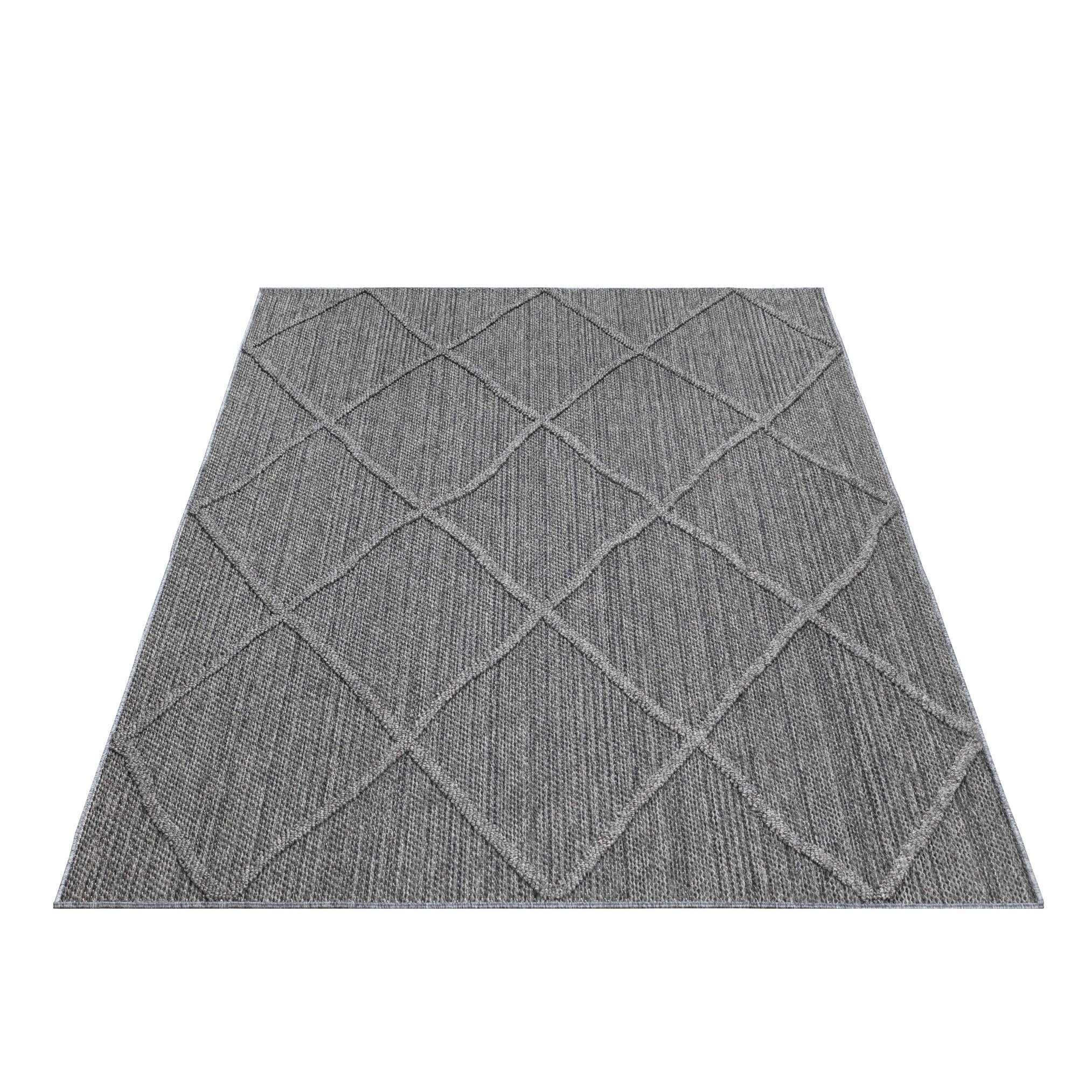 PATARA - Tapis intérieur/extérieur motif berbère gris - PAT4952GRI PATARA