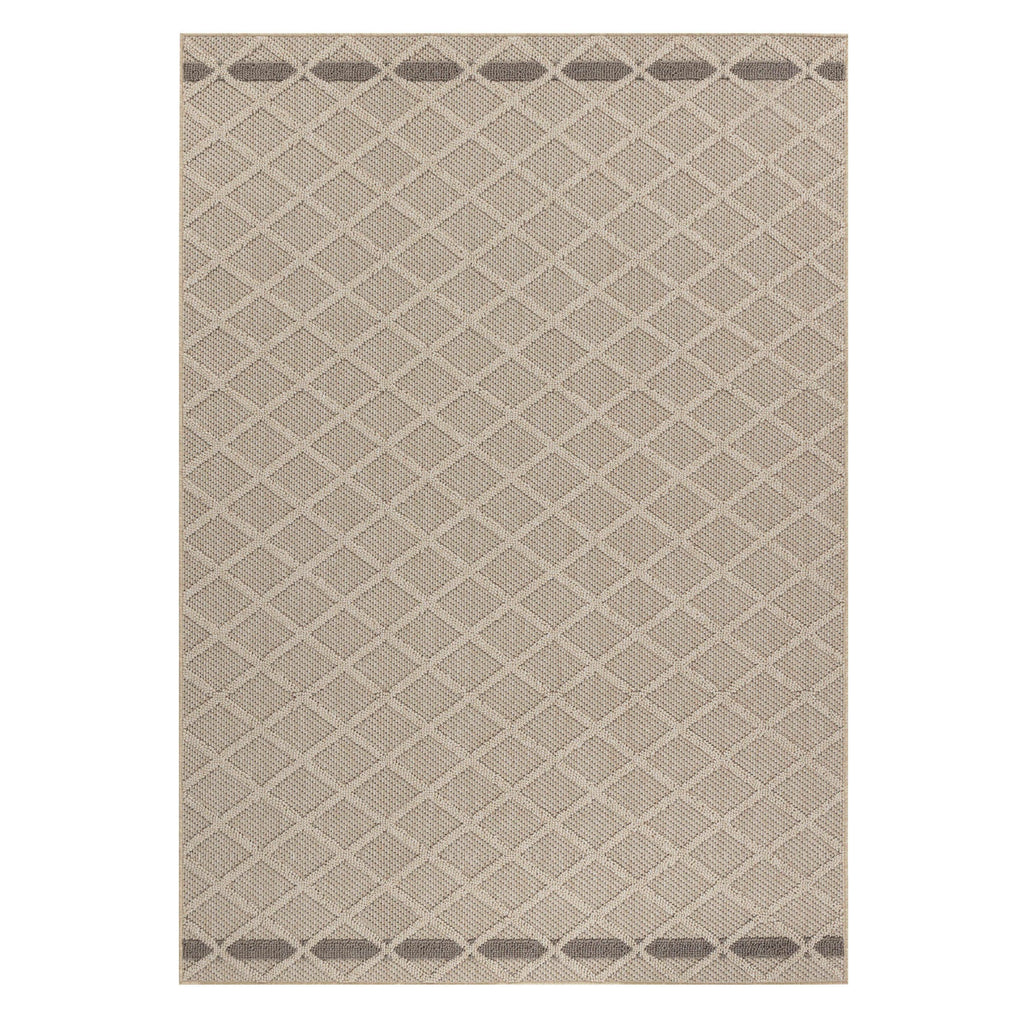 PATARA - Tapis intérieur/extérieur motif losange beige - PAT4953BEI PATARA